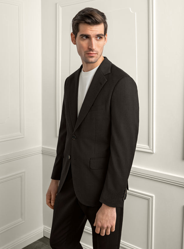 Vito Espresso Brown Seersucker Sport Jacket