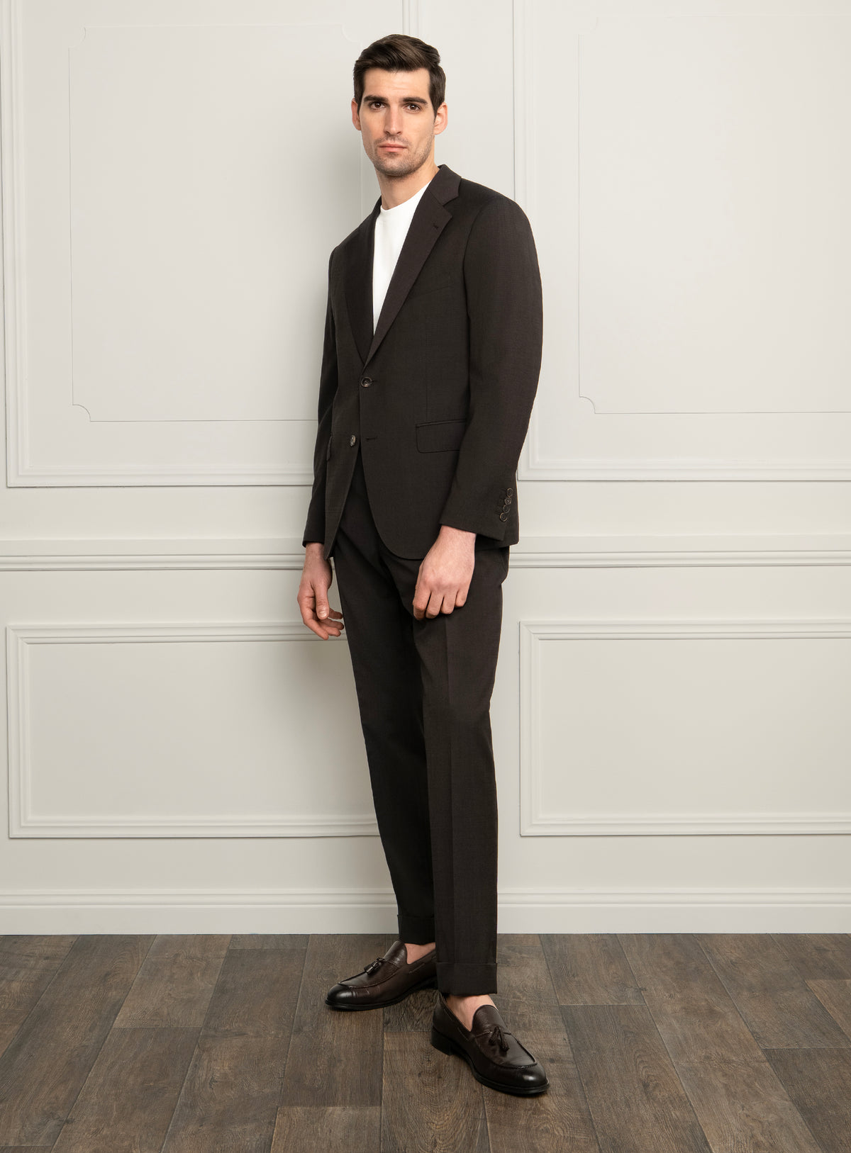 Siena Espresso Brown Seersucker Trousers