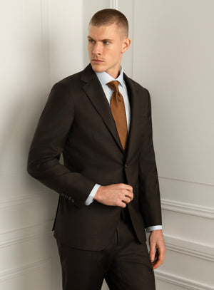 Sartor Sharkskin Brown Suit