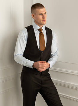 Sartor Sharkskin Brown Vest
