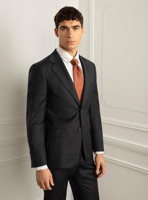 Cesare Charcoal Plaid Suit