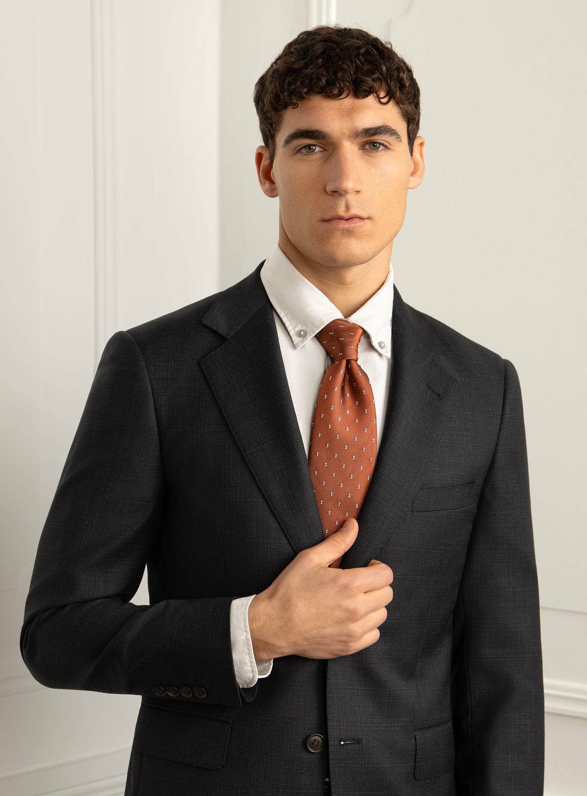 Cesare Charcoal Plaid Suit
