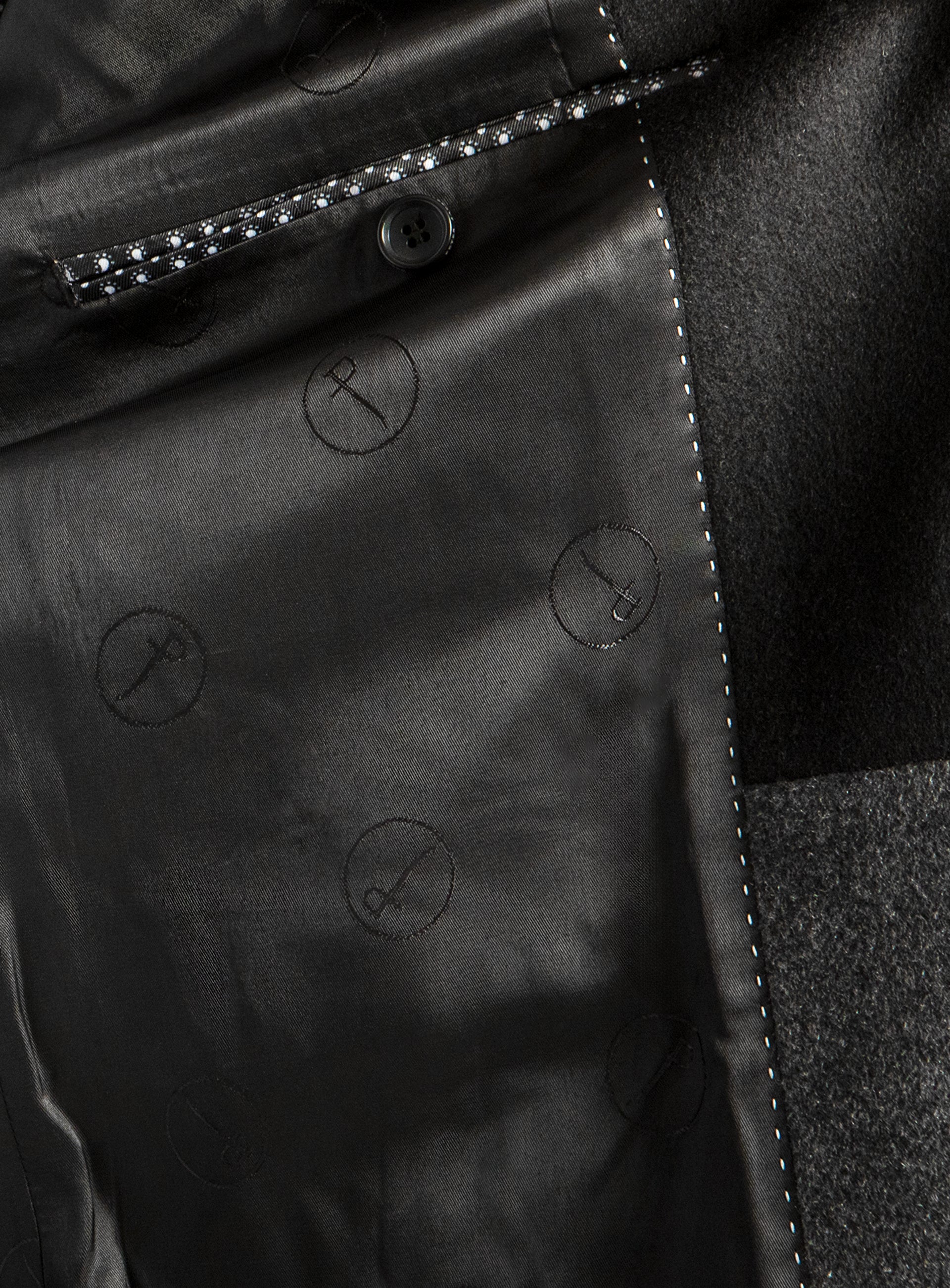 Bellagio Black Pile Overcoat