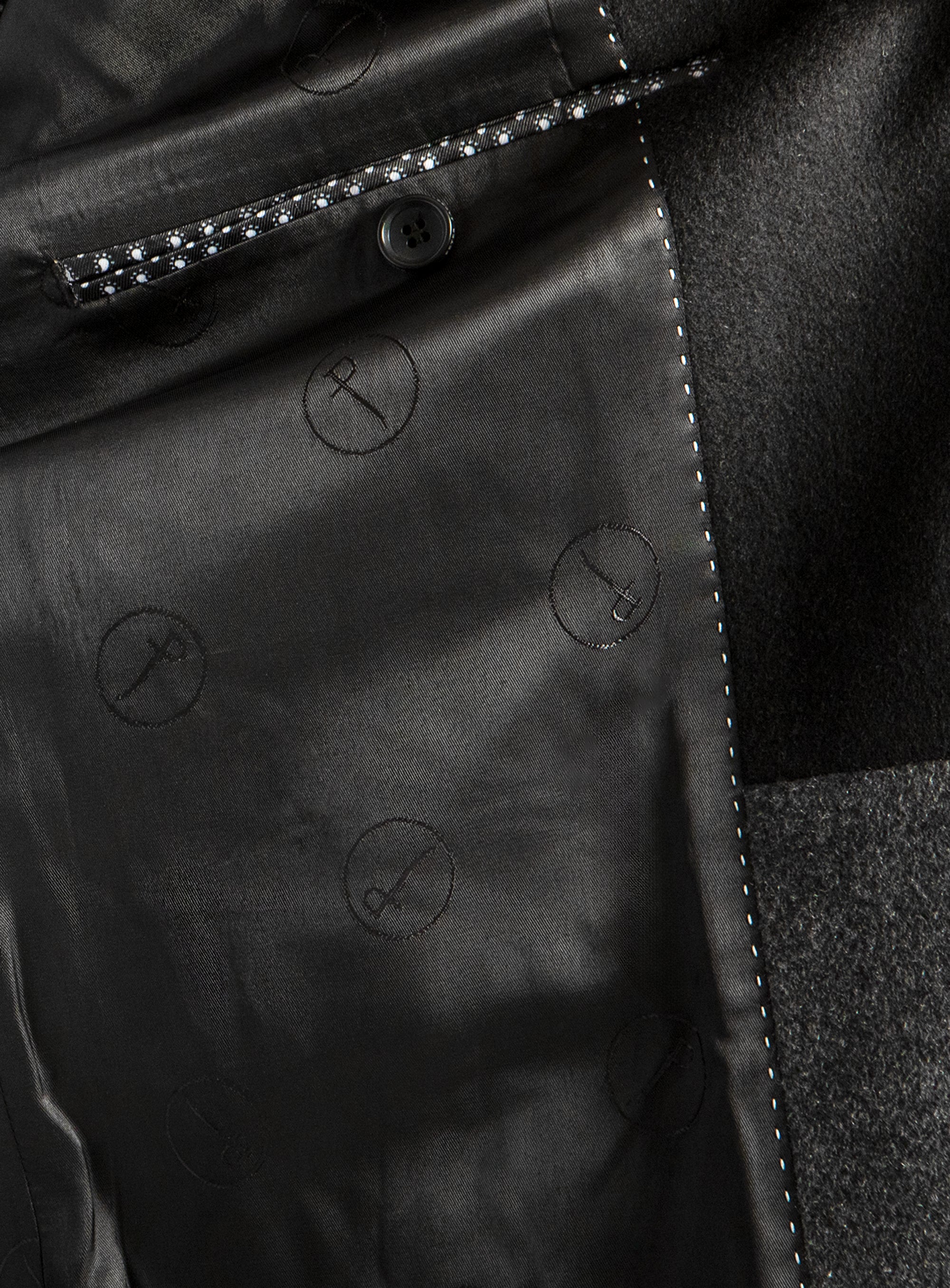 Bellagio Black Pile Overcoat