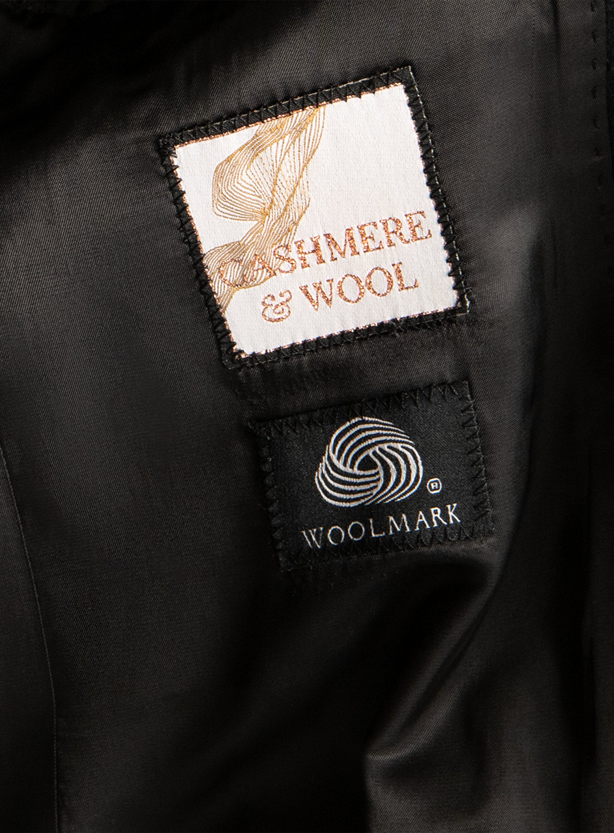 Bridge Black Wool/Cashmere Peacoat