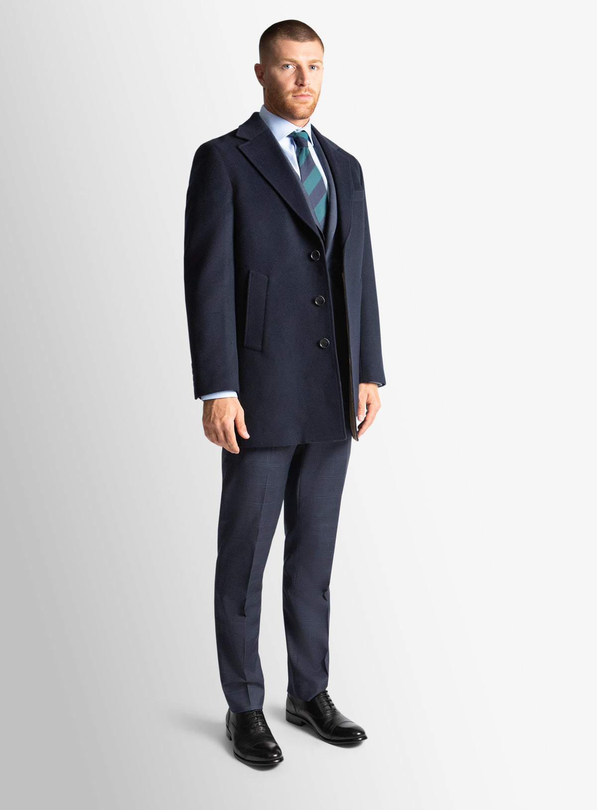 Moritz Navy Pile Overcoat | Peter Jackson