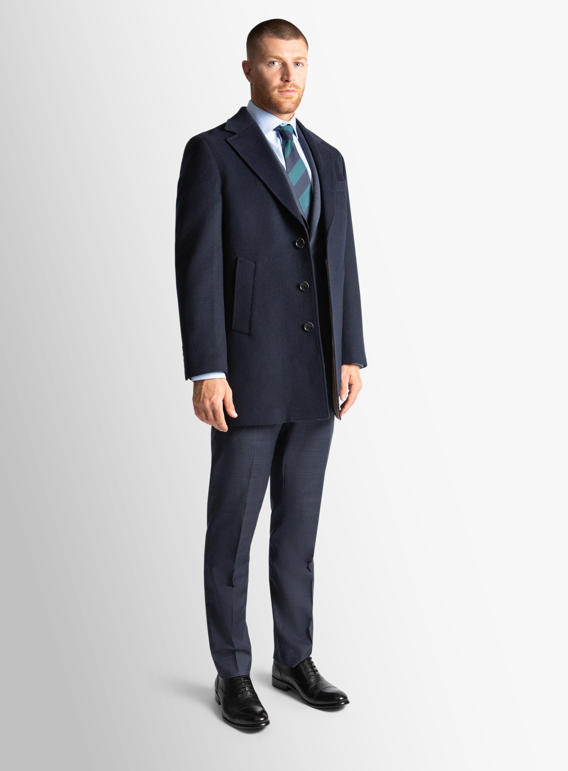 Moritz Navy Pile Overcoat
