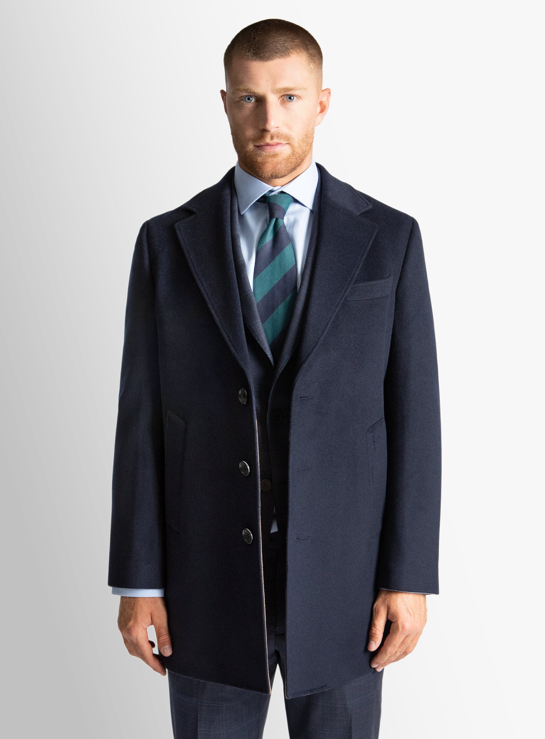 Moritz Navy Pile Overcoat