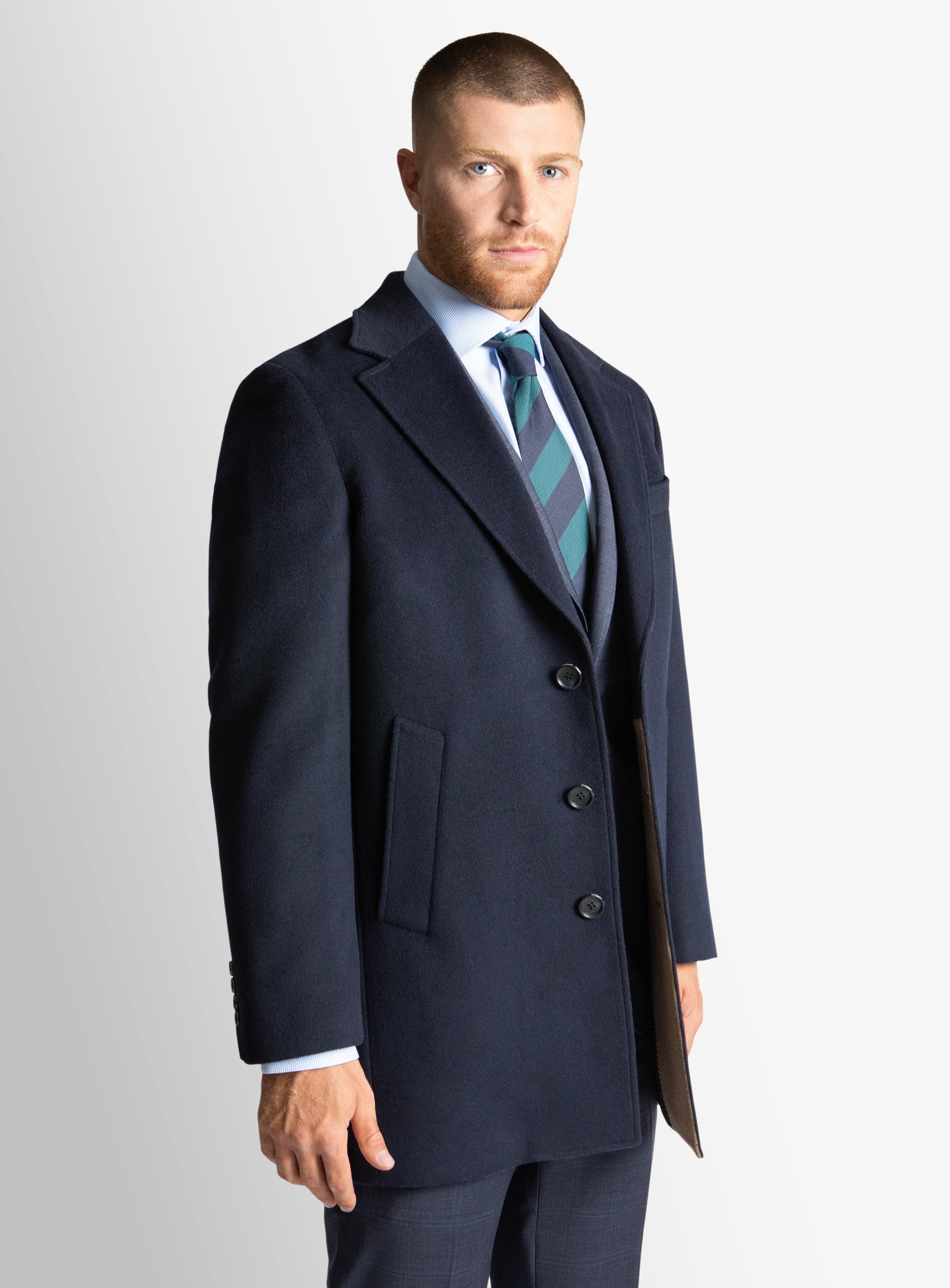 Moritz Navy Pile Overcoat