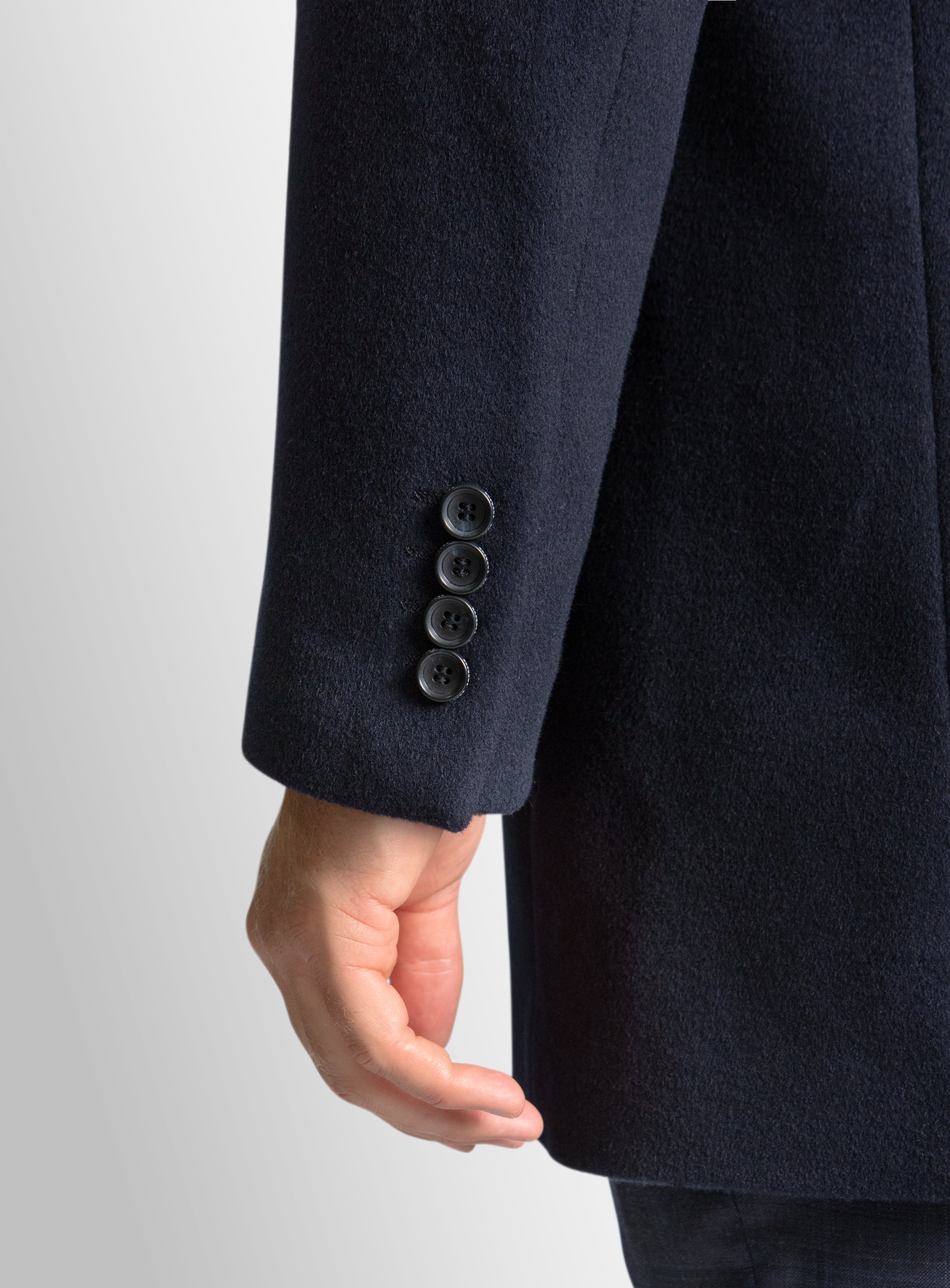 Moritz Navy Pile Overcoat