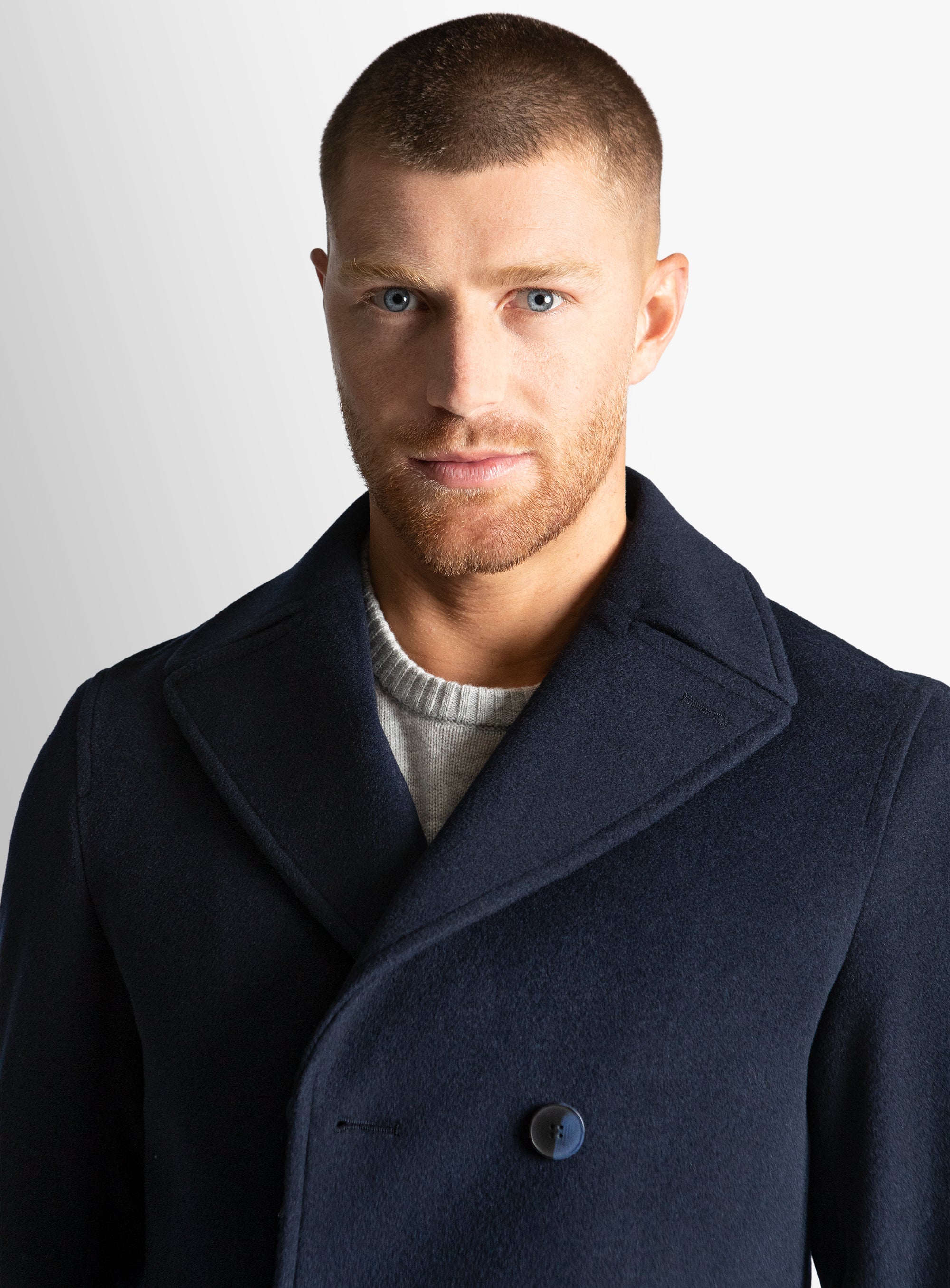 Bridge Navy Wool/Cashmere Peacoat