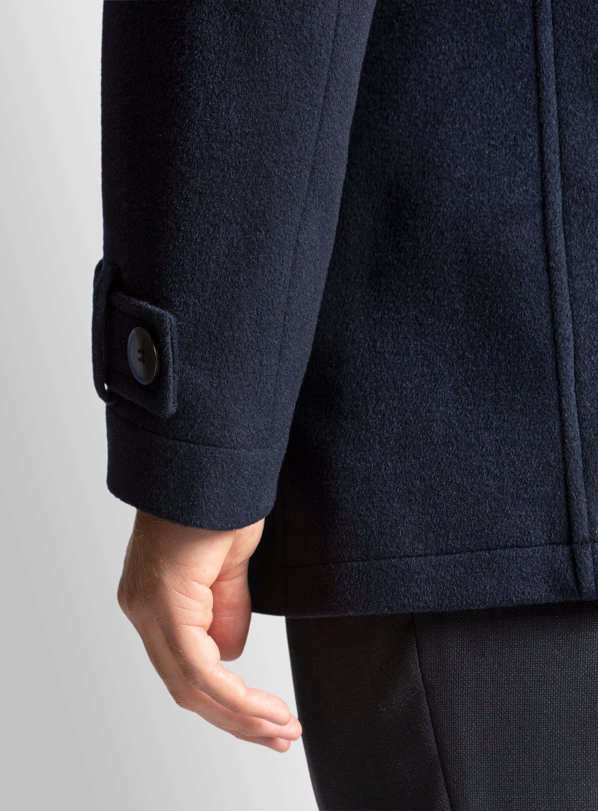 Bridge Navy Wool/Cashmere Peacoat