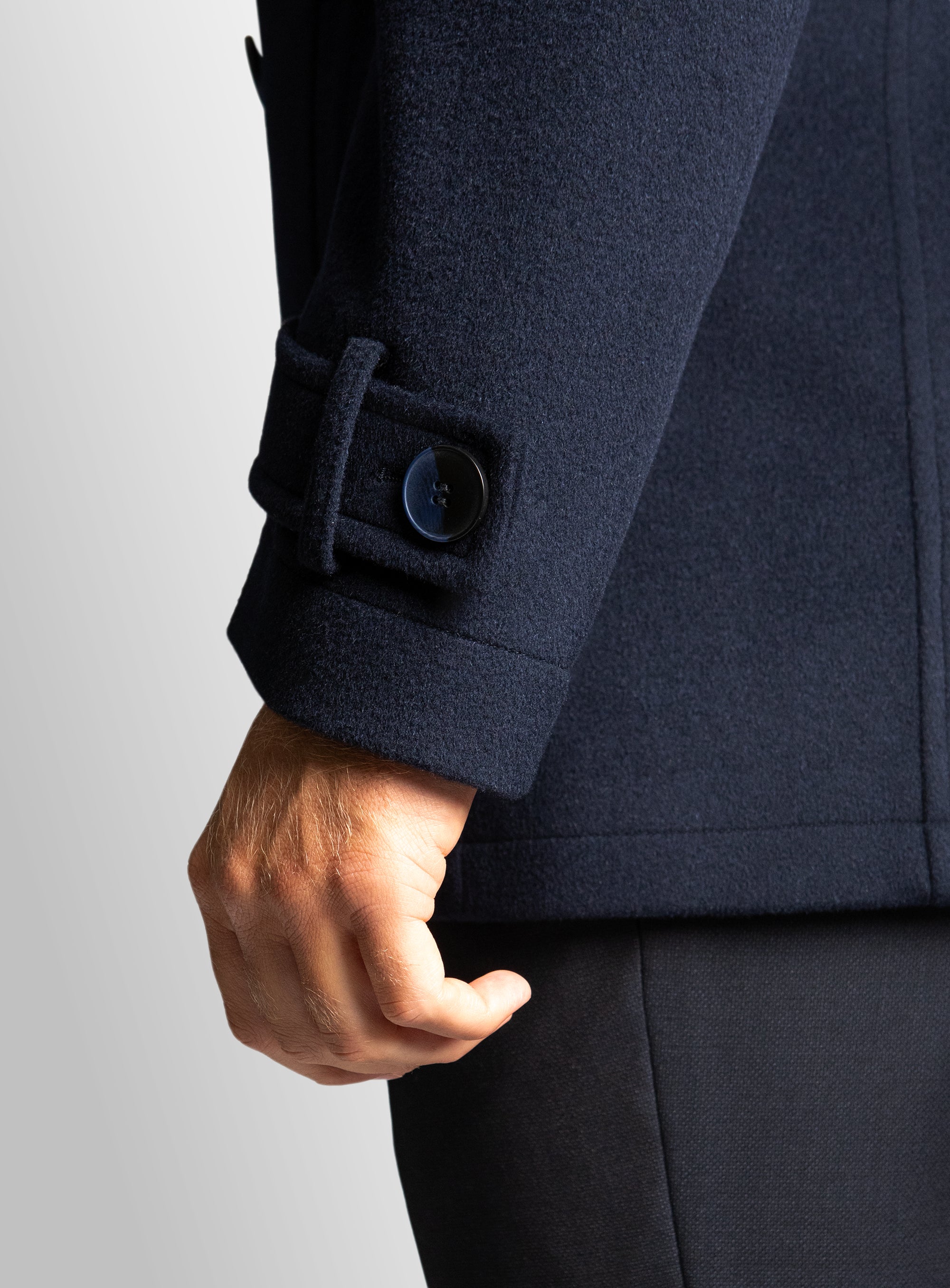 Bridge Navy Wool/Cashmere Peacoat