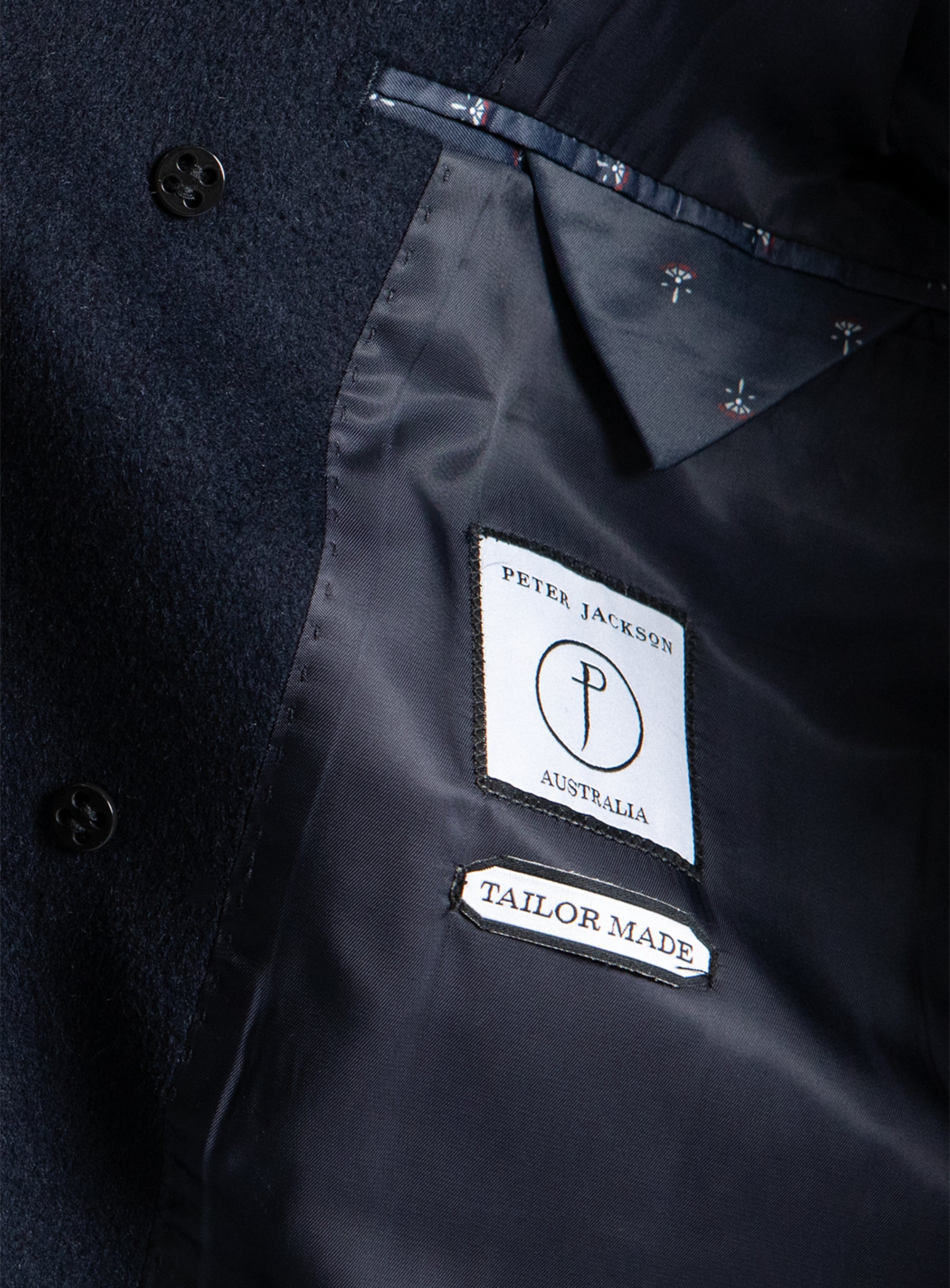 Bridge Navy Wool/Cashmere Peacoat