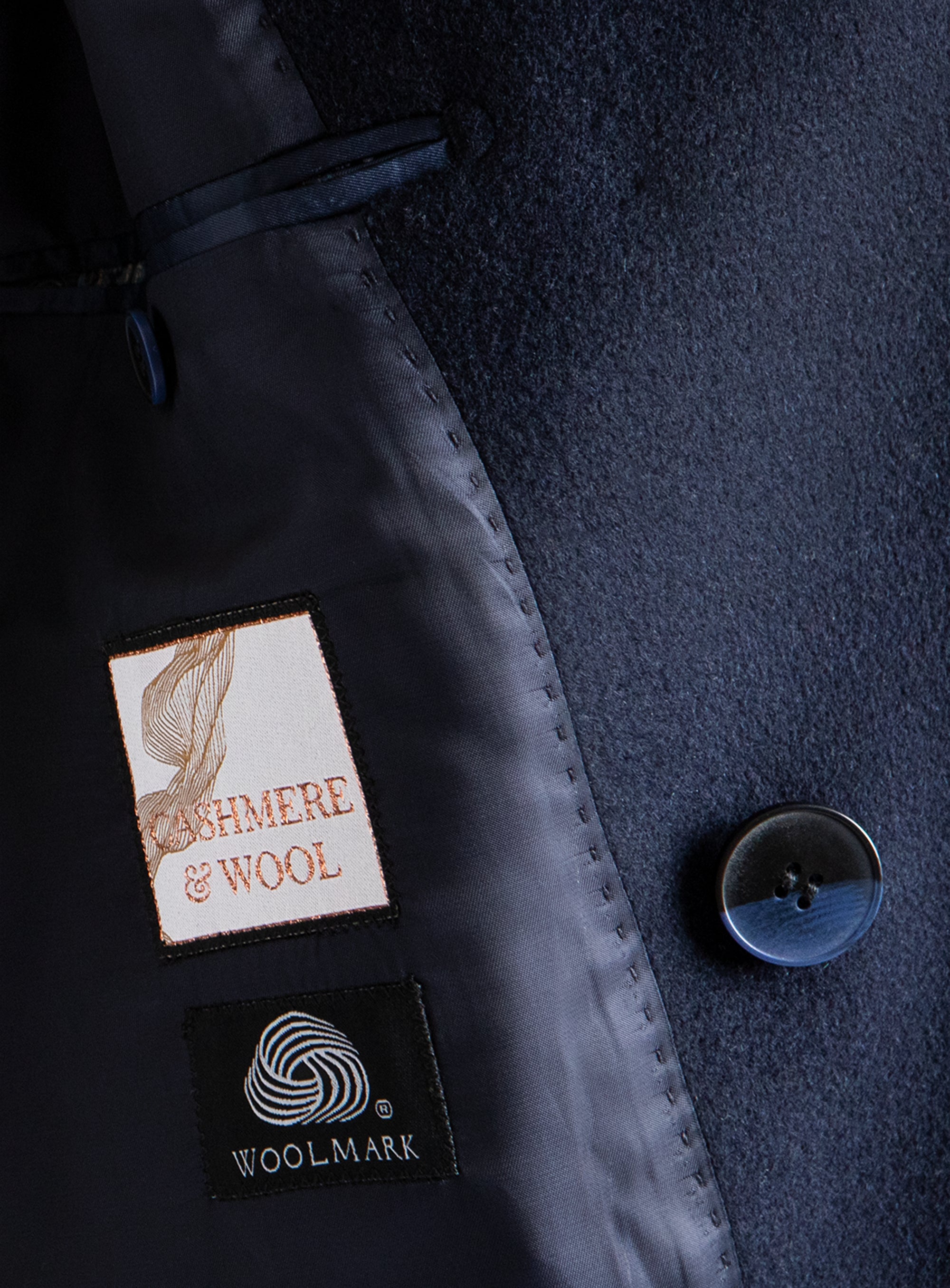 Bridge Navy Wool/Cashmere Peacoat