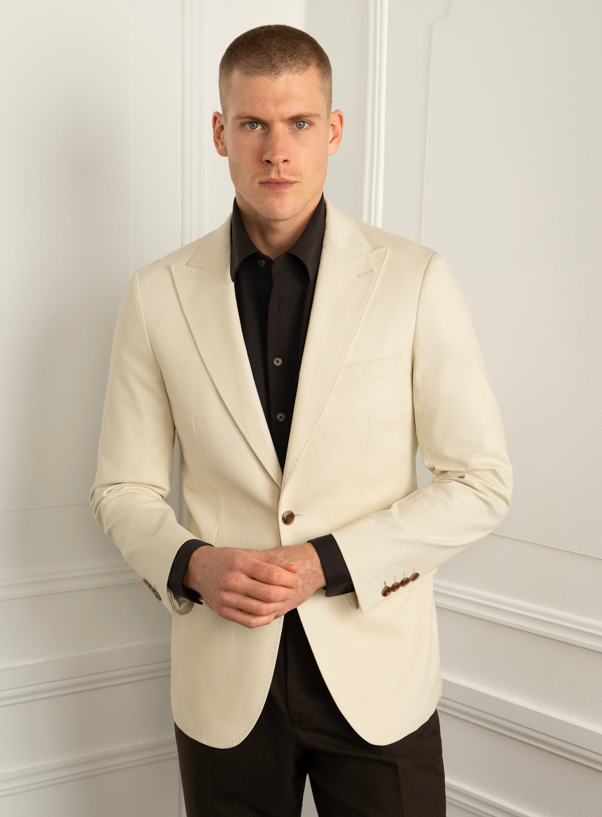 Portici Cream Cotton Sport Jacket