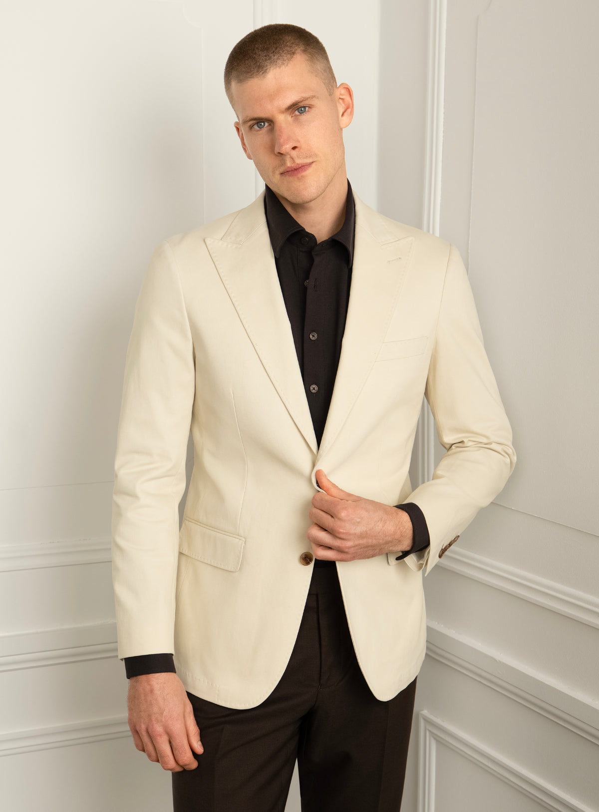 Portici Cream Cotton Sport Jacket