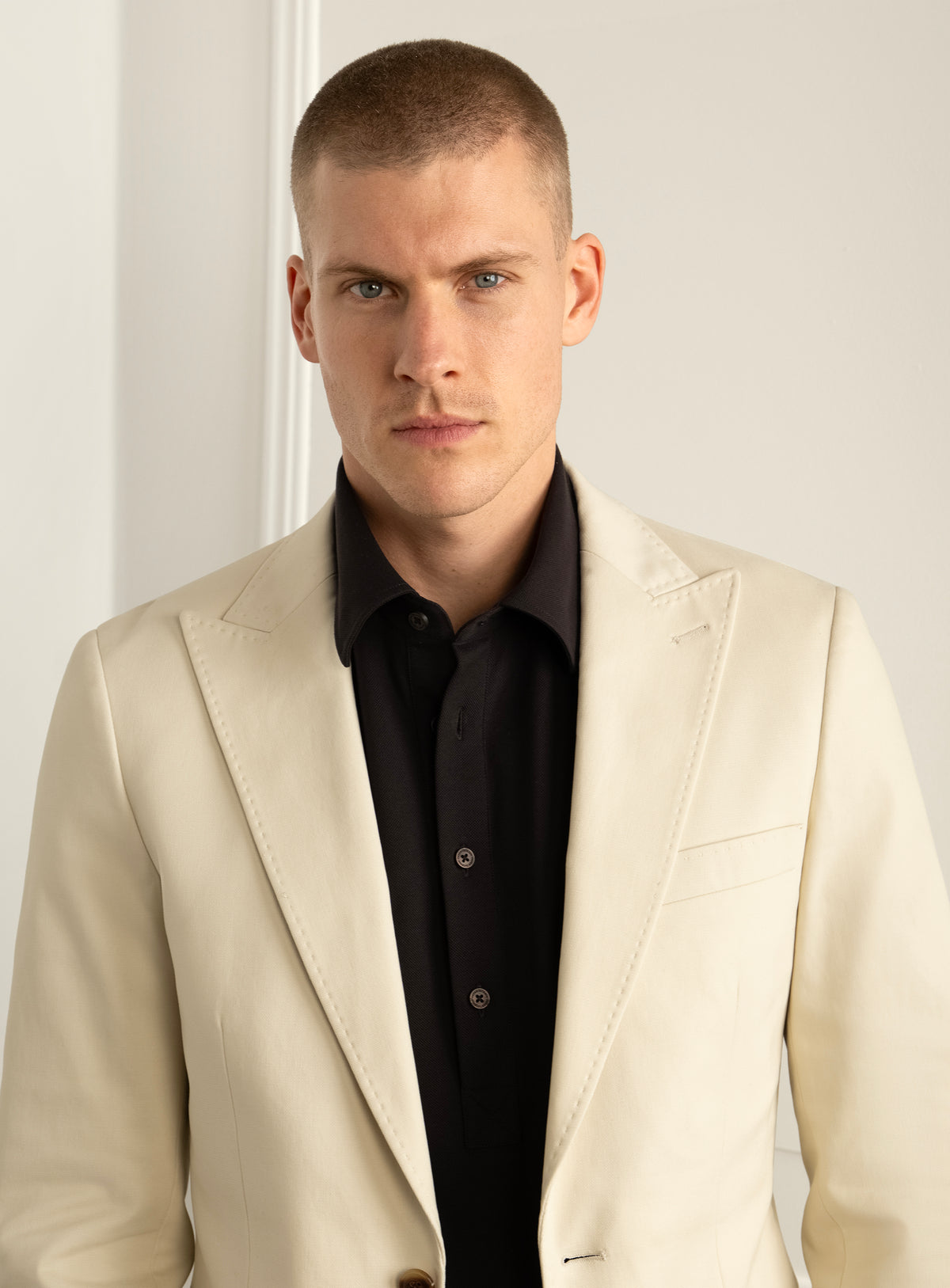 Portici Cream Cotton Sport Jacket