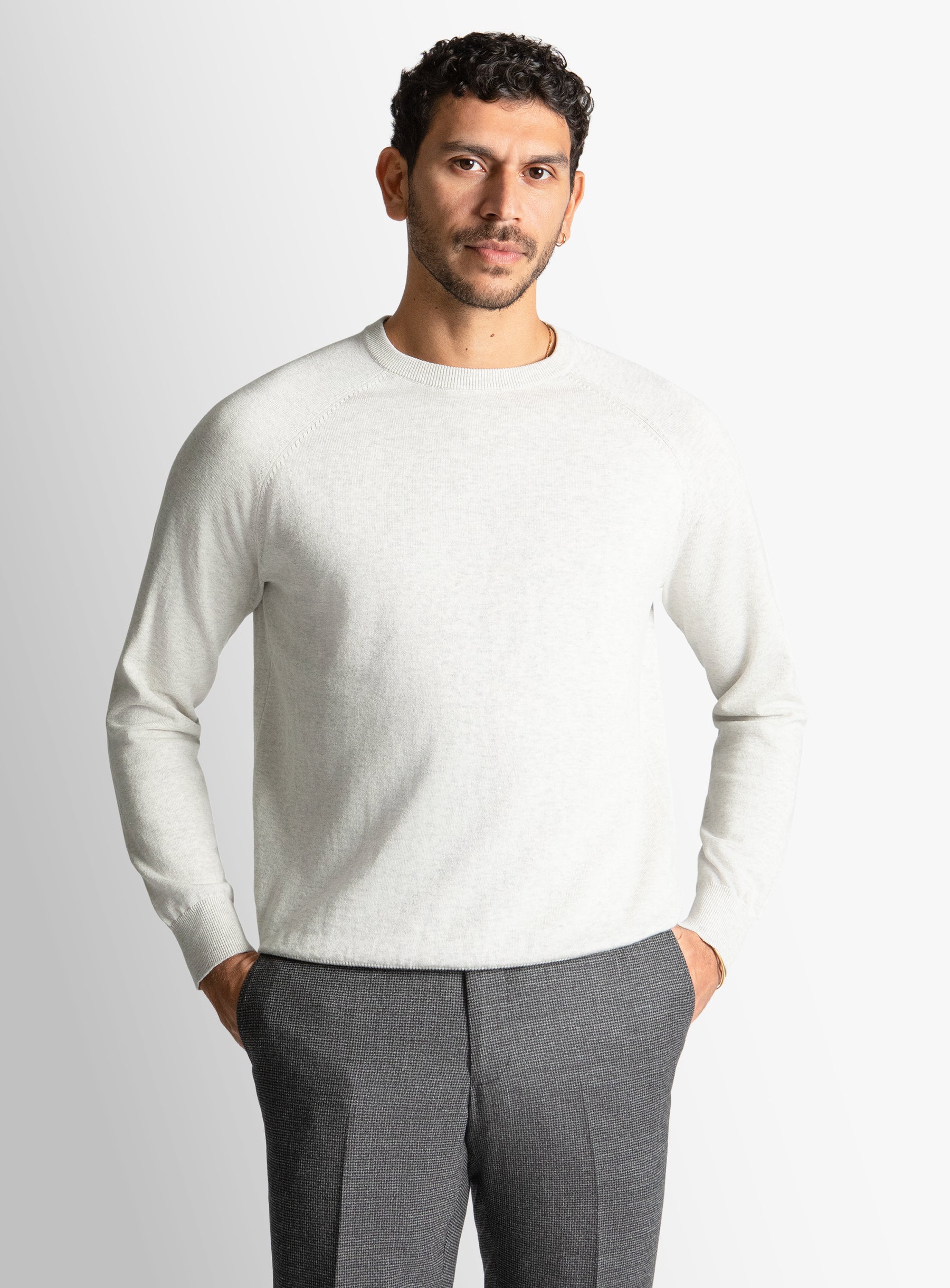 Ash Cotton Casual Crewneck Knit