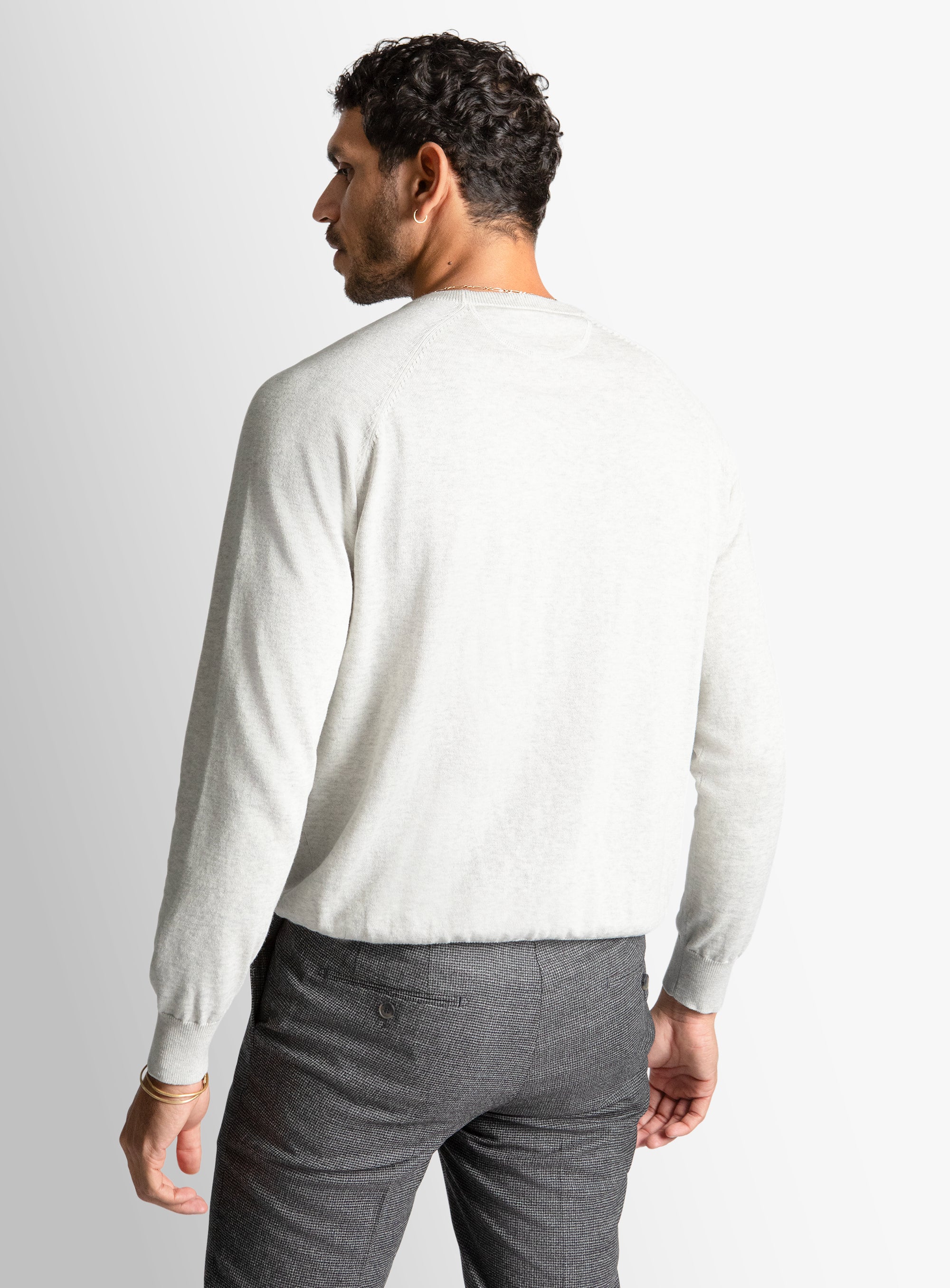 Ash Cotton Casual Crewneck Knit