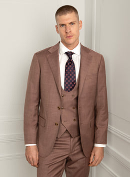 Stefano Sharkskin Dusty Pink Suit