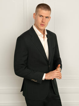 Vito Dark Green Seersucker Sport Jacket