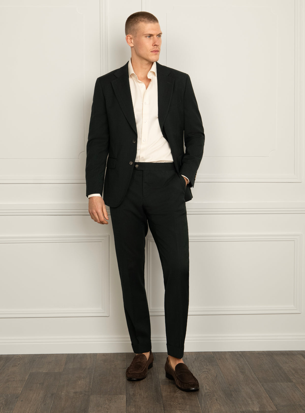 Vito Dark Green Seersucker Sport Jacket