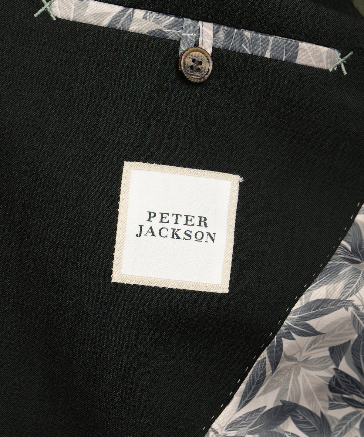 Vito Dark Green Seersucker Sport Jacket