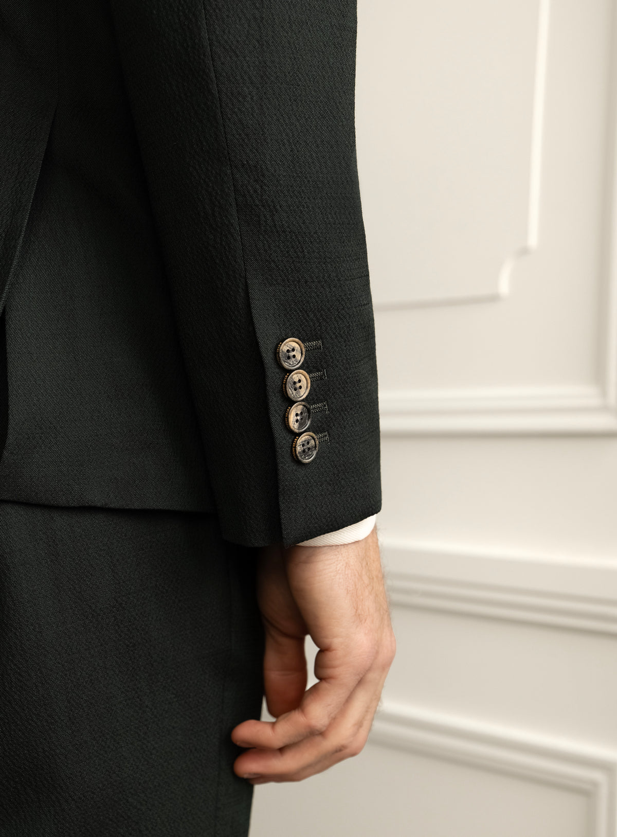 Vito Dark Green Seersucker Sport Jacket
