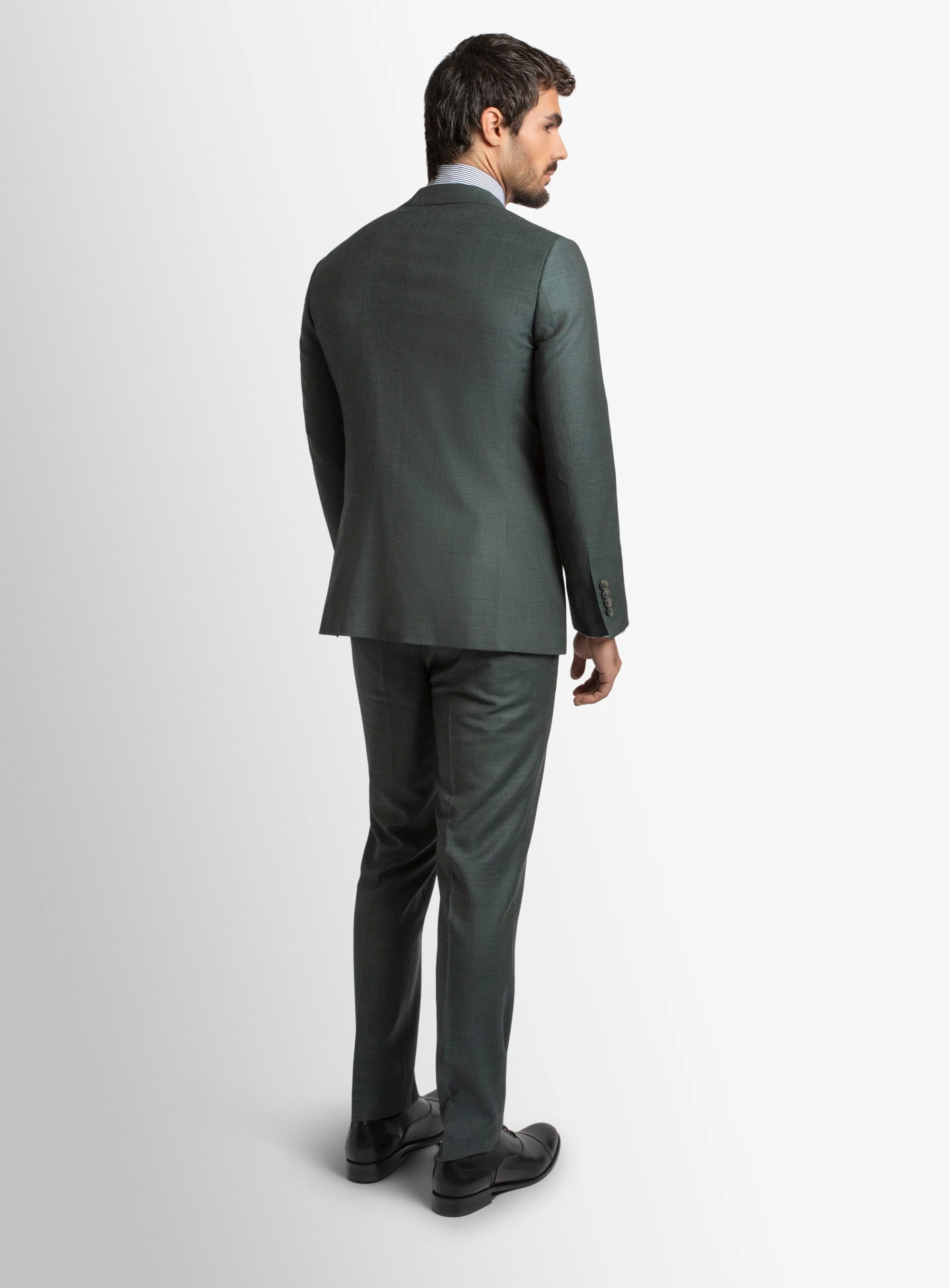 Enzo Sharkskin Green Suit