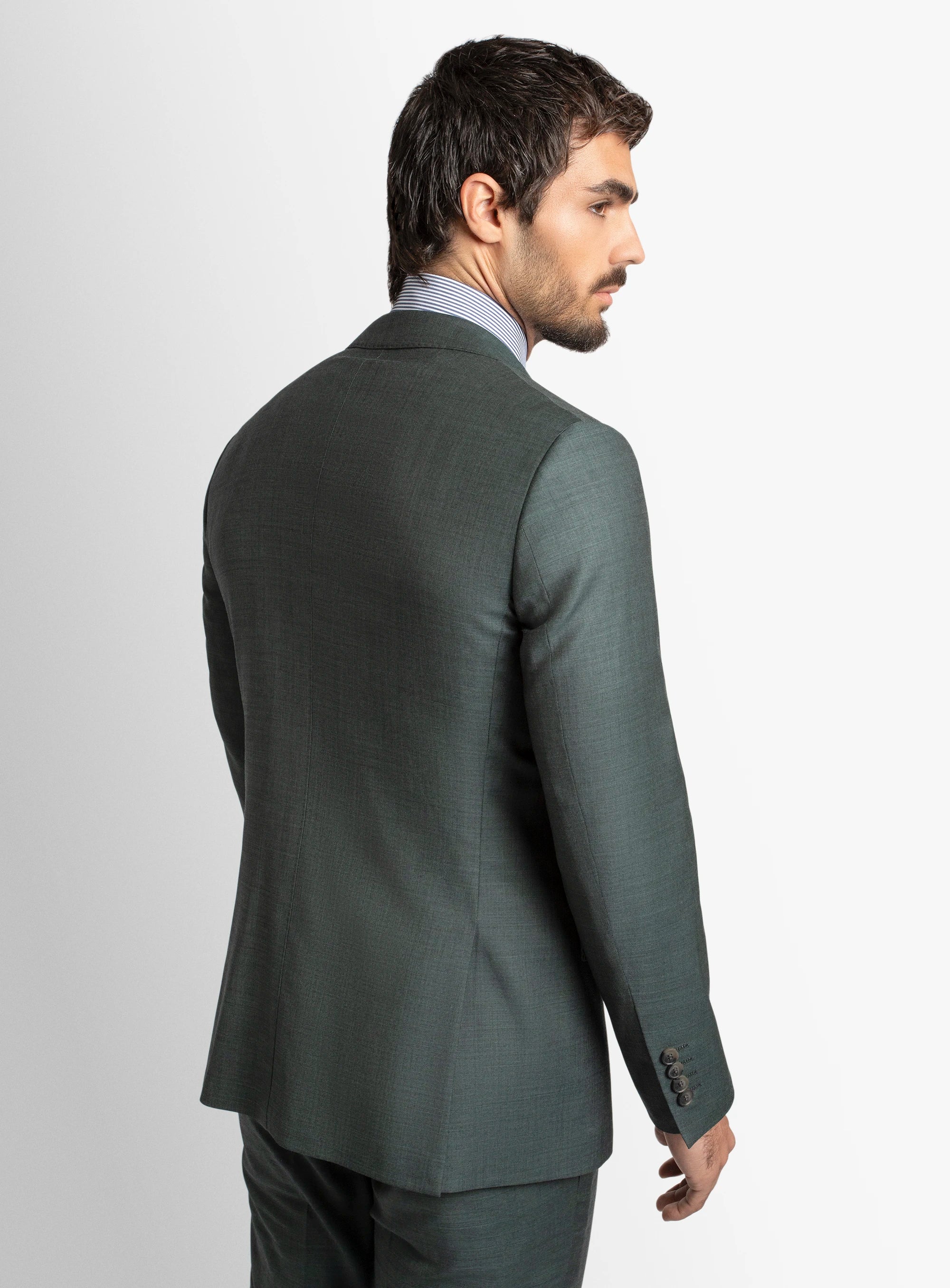 Enzo Sharkskin Green Suit