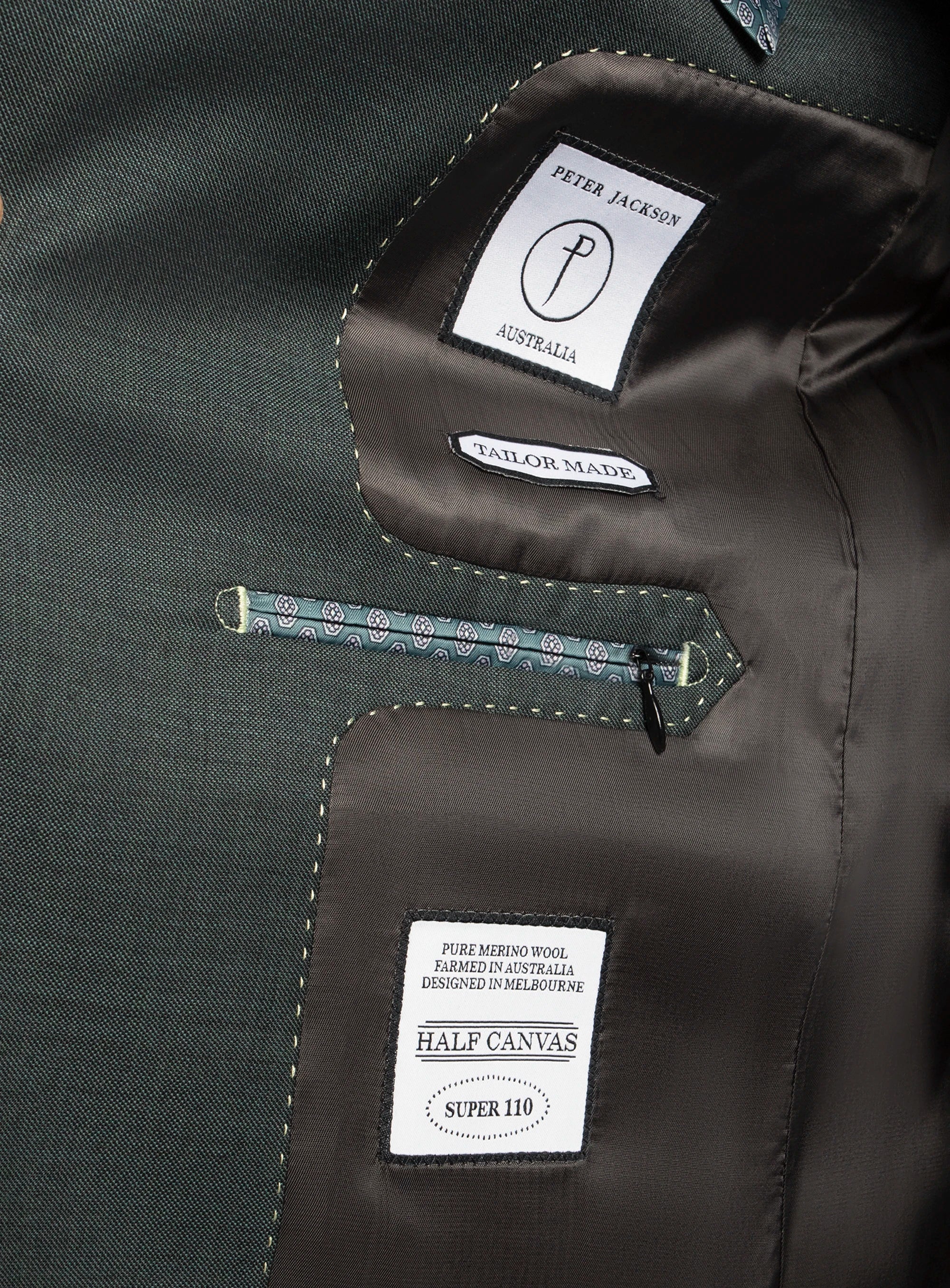 Enzo Sharkskin Green Suit