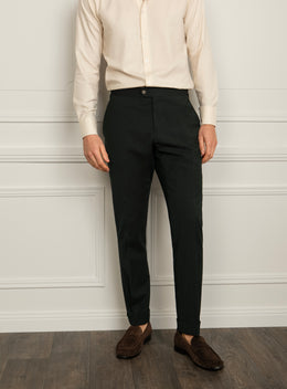 Siena Dark Green Seersucker Trousers