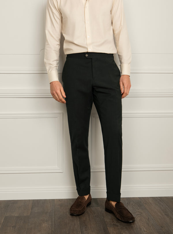 Siena Dark Green Seersucker Trousers