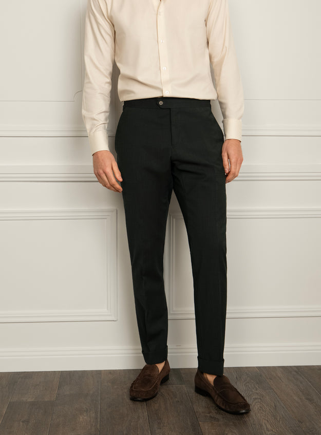 Siena Dark Green Seersucker Trousers