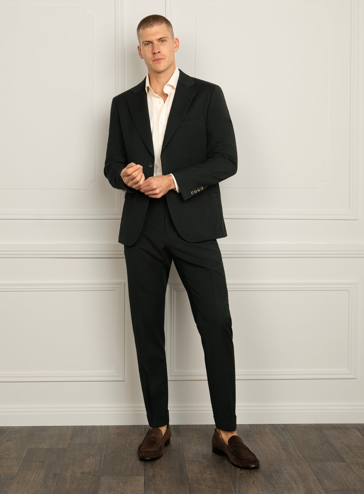 Siena Dark Green Seersucker Trousers
