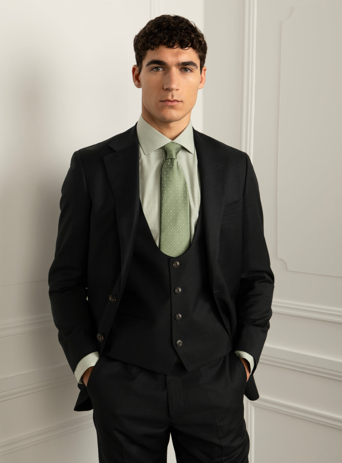 Garofoli Green Twill Suit