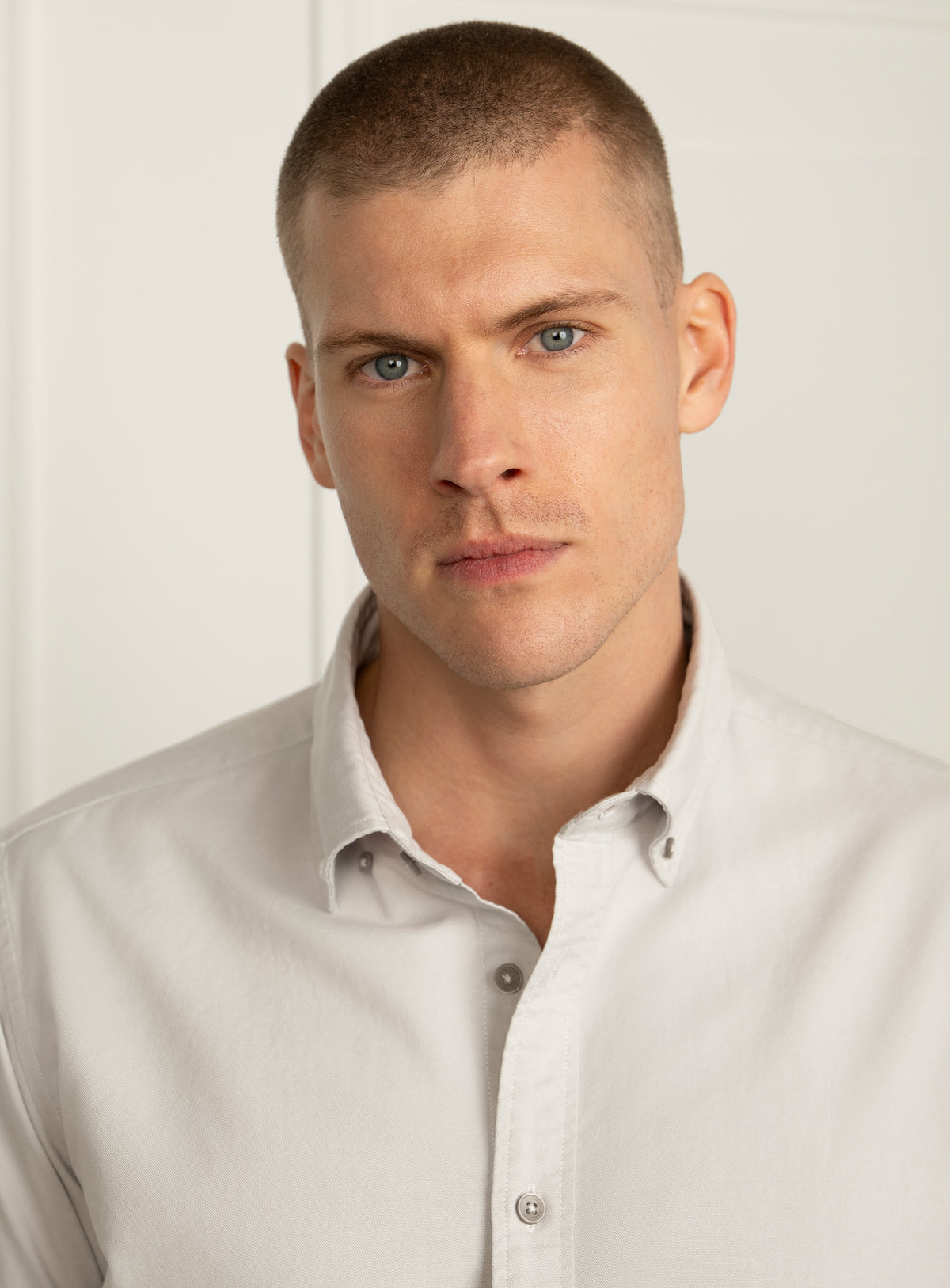 Merano Stone Grey Oxford Shirt
