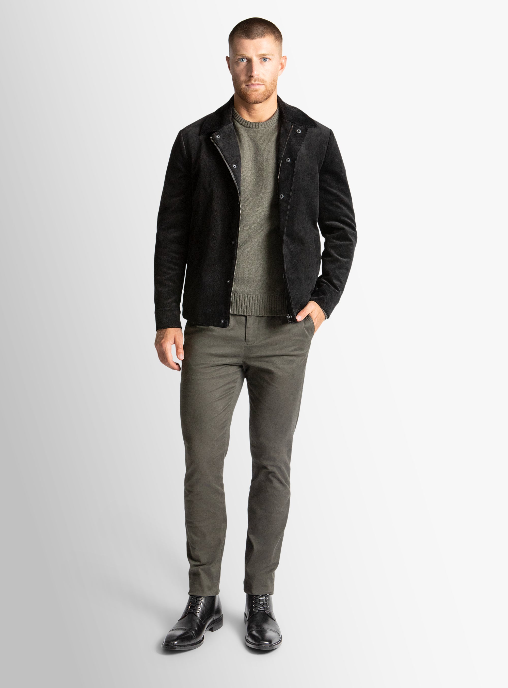 Santino Black Corduroy Jacket