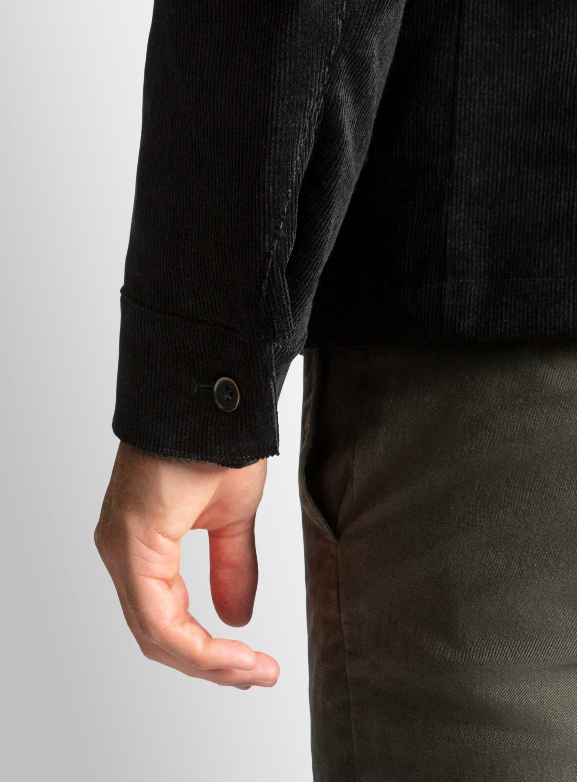 Santino Black Corduroy Jacket