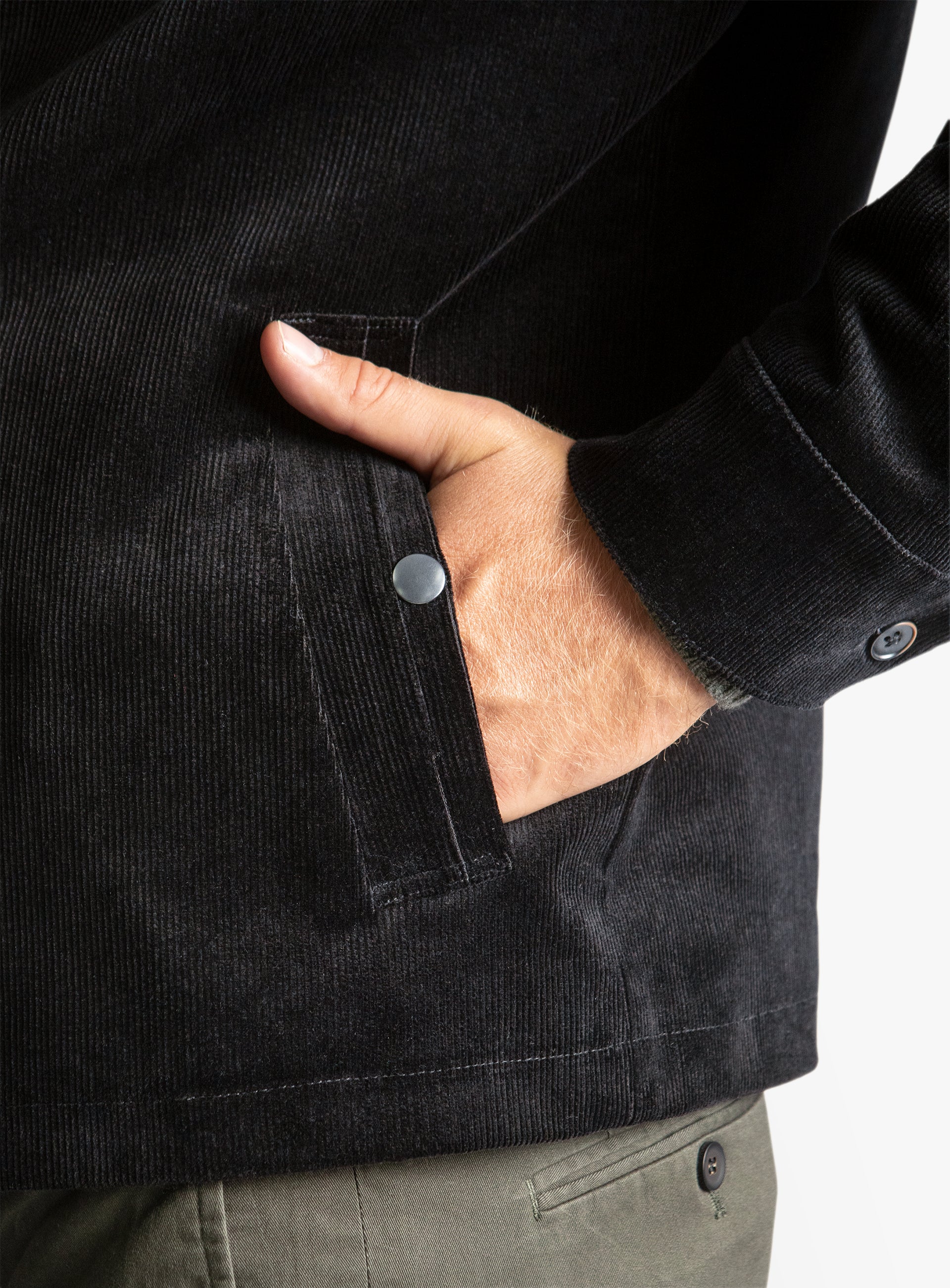Santino Black Corduroy Jacket