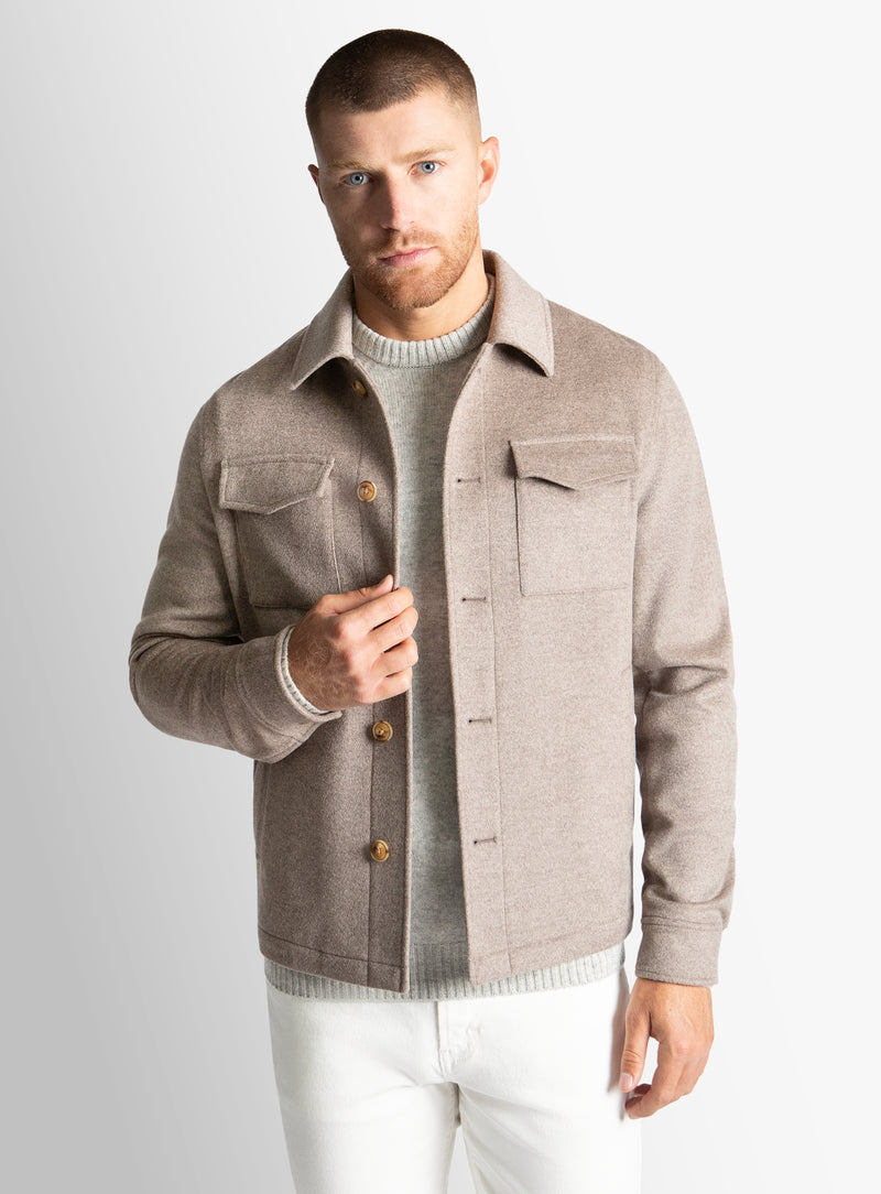 Caruso Taupe Pile Jacket