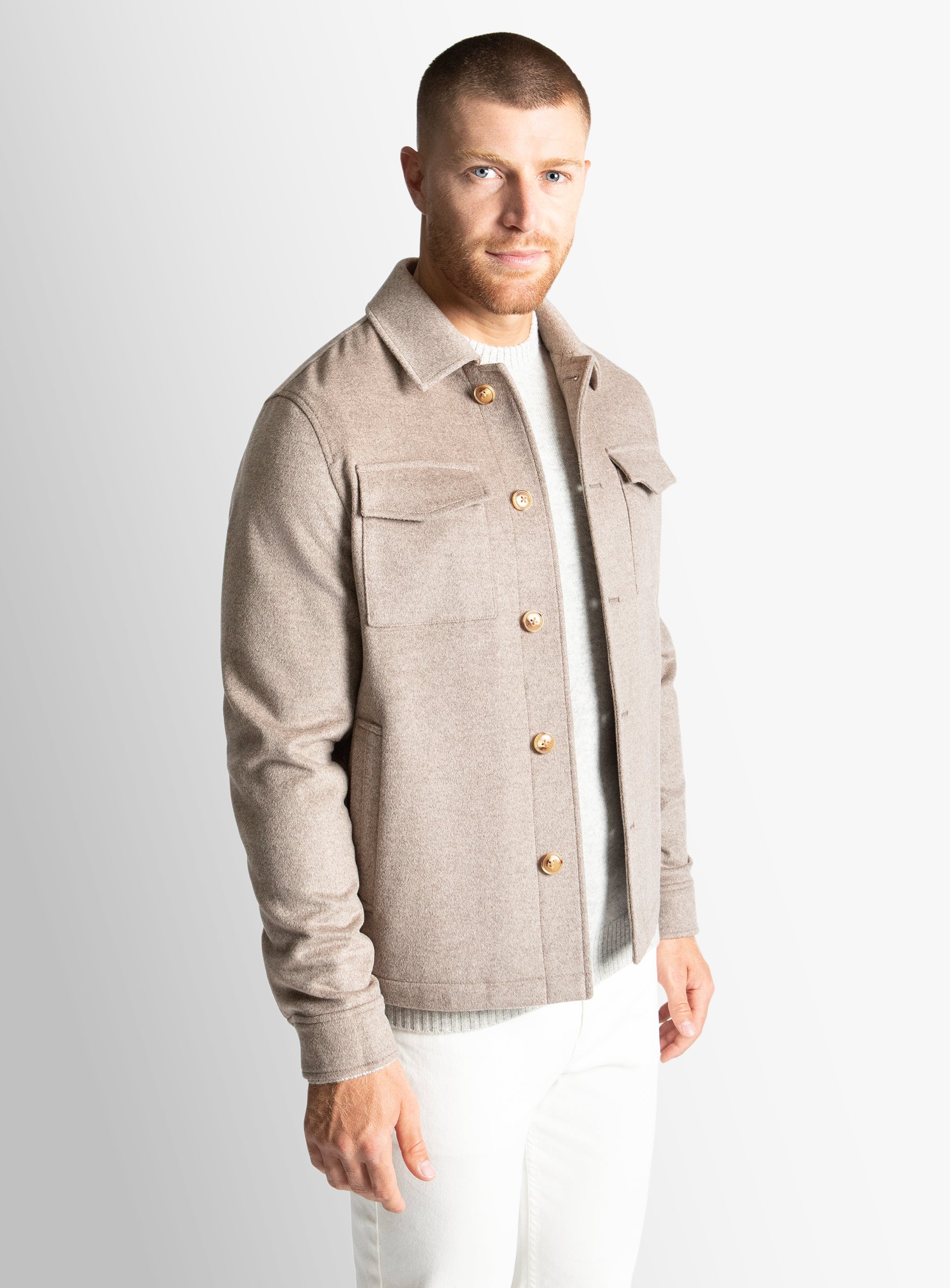 Caruso Taupe Pile Jacket
