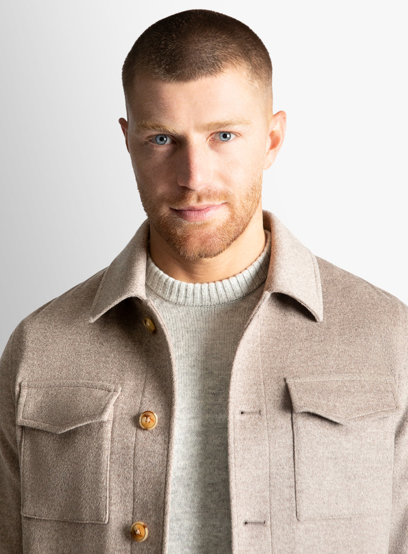 Caruso Taupe Pile Jacket