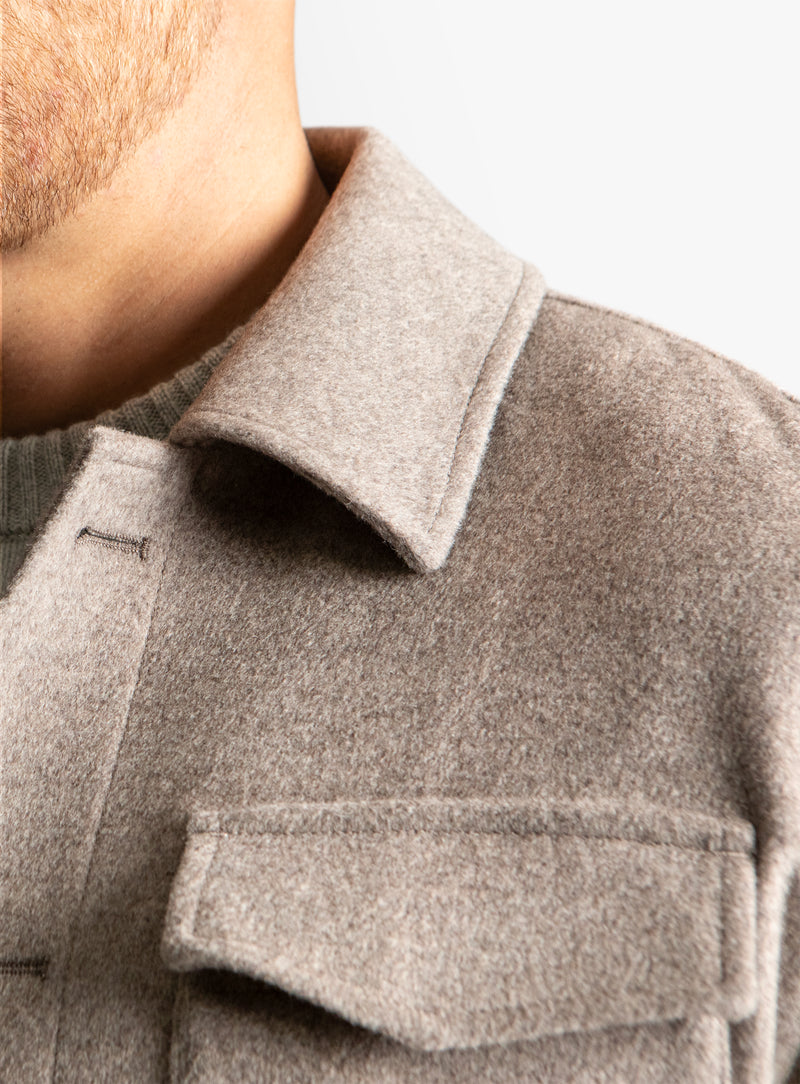 Caruso Taupe Pile Jacket