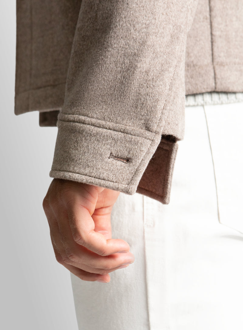 Caruso Taupe Pile Jacket