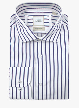Milan Wide Stripe Navy Shirt