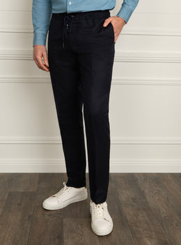 Scalea Navy Flannel Trousers