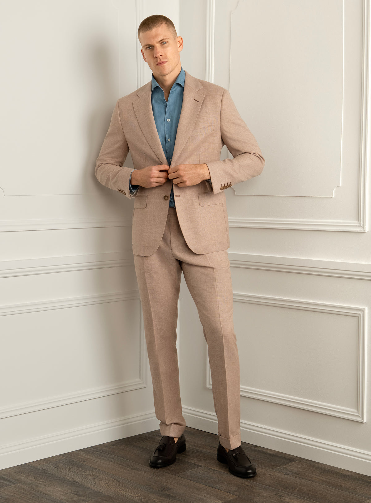 Vito Apricot Basketweave Sport Jacket