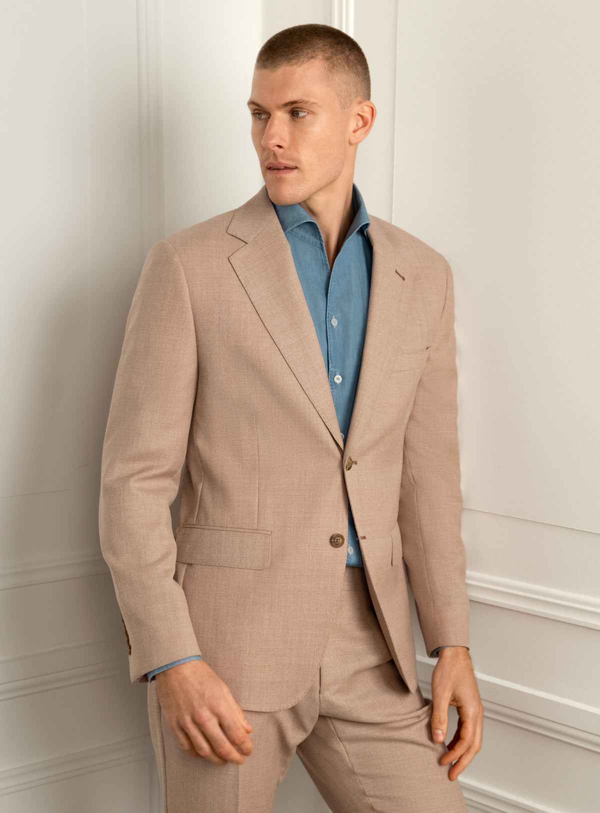 Vito Apricot Basketweave Sport Jacket